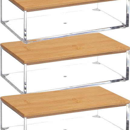 Set mit 3x Schmuck-/Make-up-Halter/Box 16 x 5 cm aus Kunststoff - Nagellackbox - Schmuckbox - Make-up-Box - Organizer