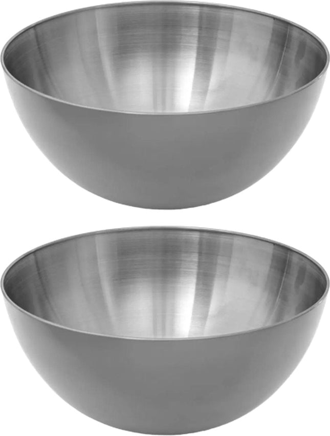 Secret de Gourmet - 2x - Slakom/voedsel serveer schaal - RVS - D29/H13 cm