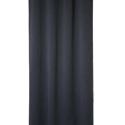Atmosphera Verdunkelungsvorhänge - 2er Set - B135 x L240 cm - Dunkelgrau - Faltenband - mit Ösen - fertig zum Aufhängen