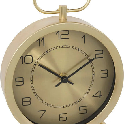 Atmosphera Tischuhr Dorado - Moderner Look - Gold - Durchmesser 15 cm - Glas/Metall