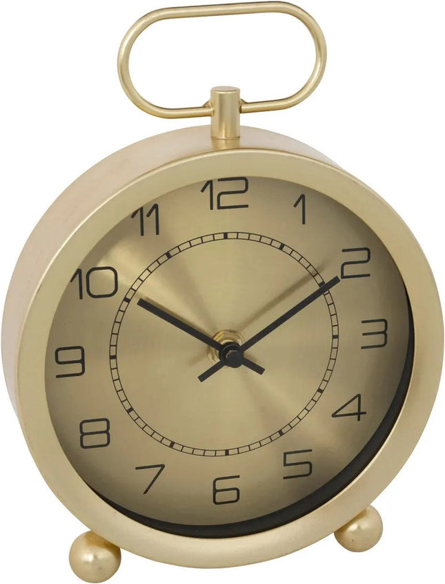 Atmosphera Tischuhr Dorado - Moderner Look - Gold - Durchmesser 15 cm - Glas/Metall