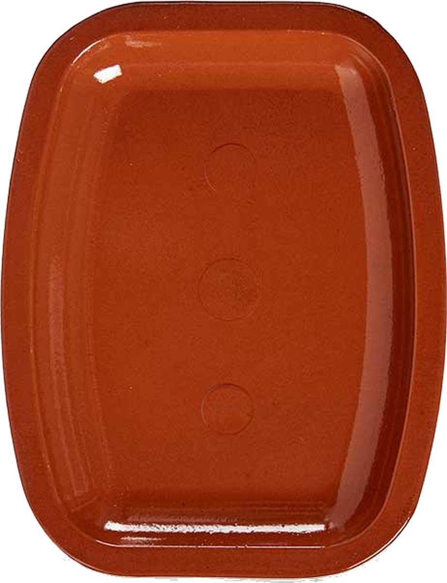Plat de cuisson réfractaire 35 X 26 X 3,5 Cm Argile Terre cuite