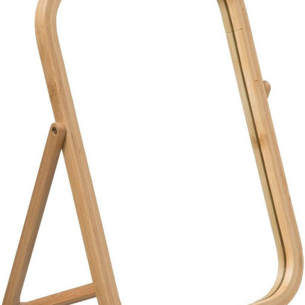 Drehbarer Bambusspiegel H 39 cm - Kosmetikspiegel