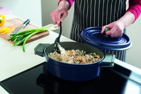 Alva Cook'on ovale braadpan met deksel – lavendelblauw, Ø 26 cm, 3,5 liter – foto 3