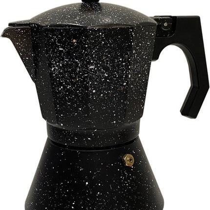 Espressokocher Aluminium - Perkolator 9 Tassen – schwarz