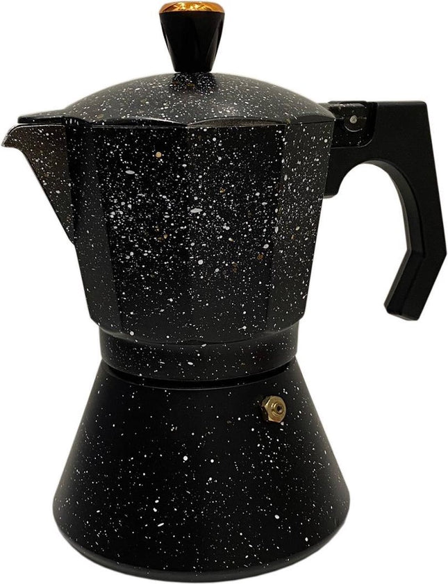 Espressokocher Aluminium - Perkolator 9 Tassen – schwarz