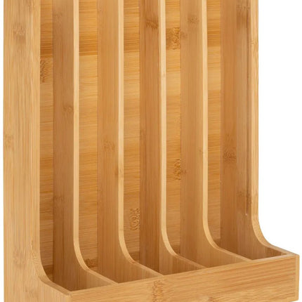 5Five Kaffeetassen-/Kapselhalter Spender – Bambusholz – 23 x 11 x 29 cm – für 70 Kapseln