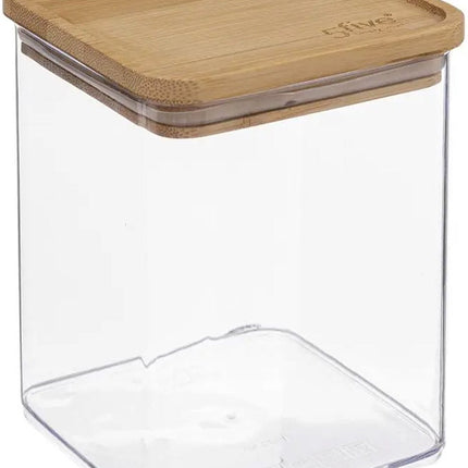 5Five - Keuken voorraadpot - Berlino - kunststof/bamboe - 1000 ml