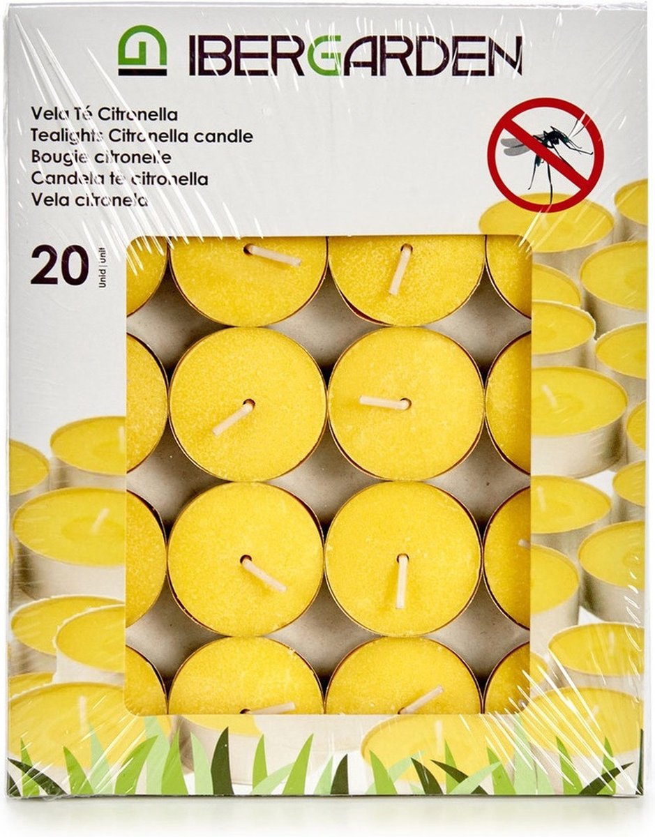 Bougies/bougies chauffe-plat parfumées - 20x - citronnelle - odeur d'agrumes