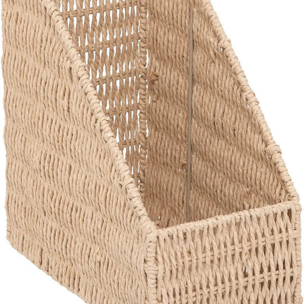 5Five Zeitschriften-/Dokumentenhalter – Naturkordel – Metall/Seil – L15 x B26 x H27 cm – Bürobedarf – Schreibtischzubehör