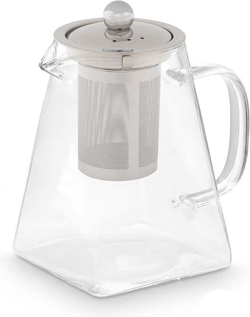Théière Vivalto Design - 800 ml - verre - transparent - couvercle/poignée/infuseur - théière