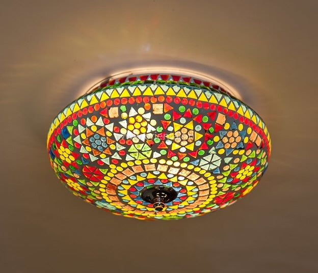 Plafonnier oriental multicolore Ø25