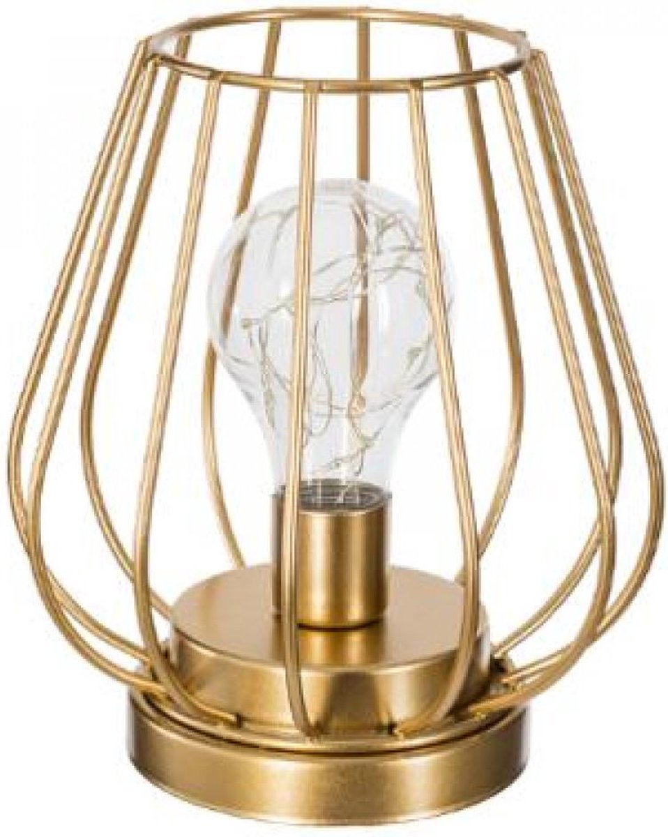 Atmosphera - Table lamp - Gold - LED - Battery - Diameter 15.5cm