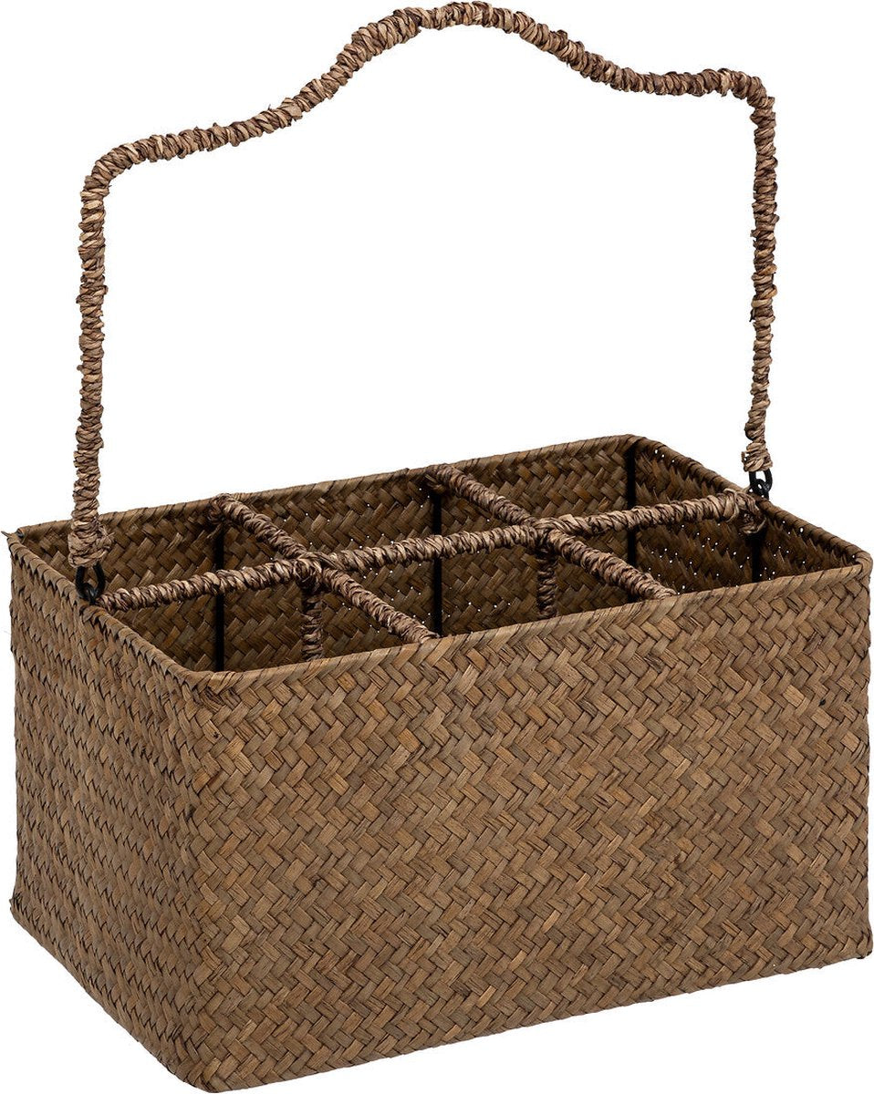 Atmosphera Panier Porte-bouteilles 6 x 75 cl - The Floral Collection - Marron
