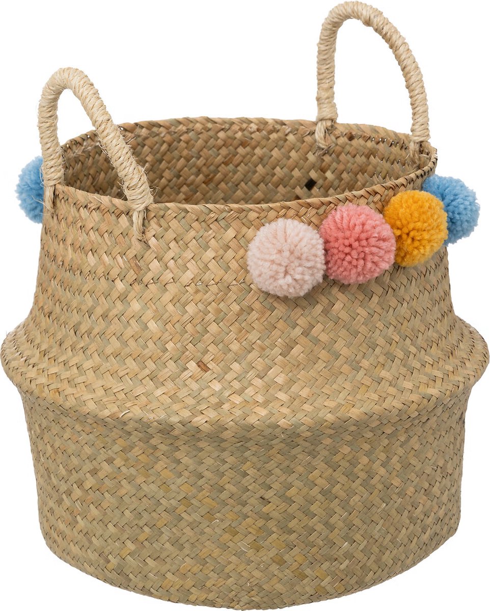 Atmosphera Kids Bulda Reed Storage Basket Ø33x38cm - Beige