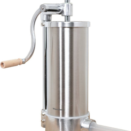 Klausberg KB-7927 Vertikaler Wurstfüller | 5 kg Kapazität | Edelstahl | Professionell | Mit 6 Fülltüllen | Fleischfüller