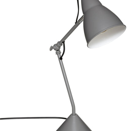 Atmosphera Tischleuchte/Schreibtischleuchte Design Light Classic – grau – Metall – H62 cm – Leselampe