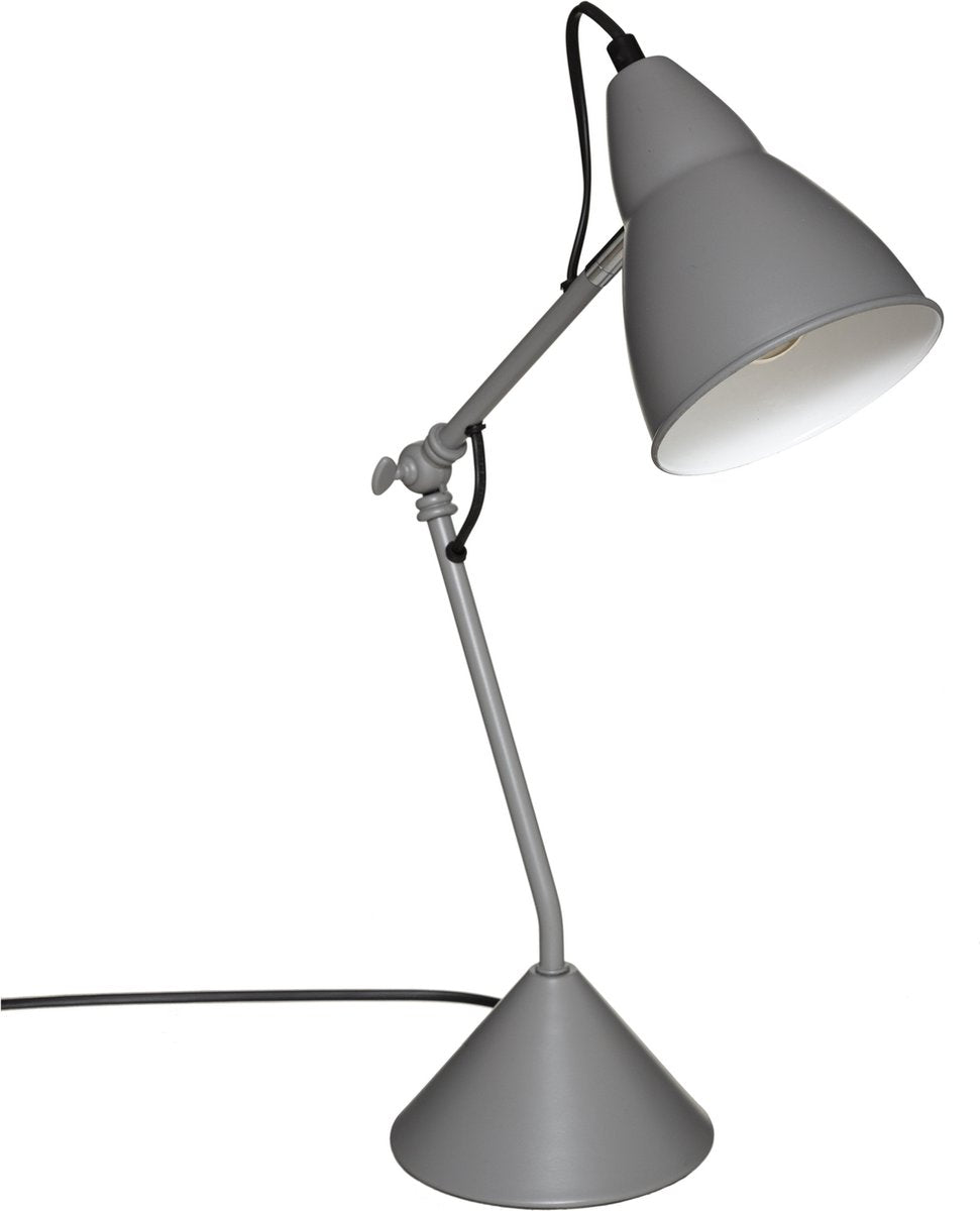 Atmosphera Design Light Classic bureaulamp – grijs metaal, 62 cm, E27