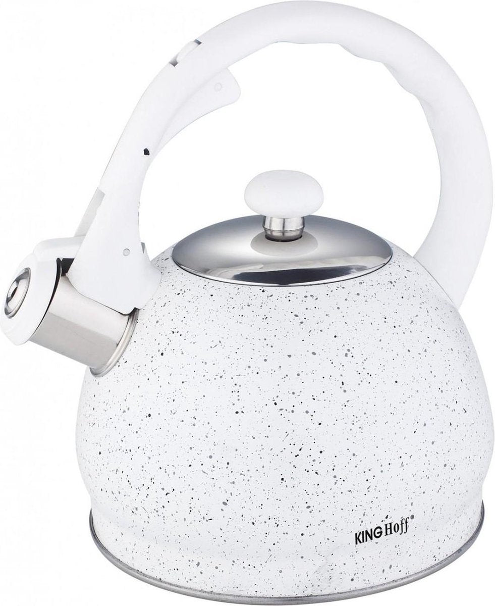 Kinghoff 1404 bouilloire siffleuse - 2L - Inox - toutes sources de chaleur