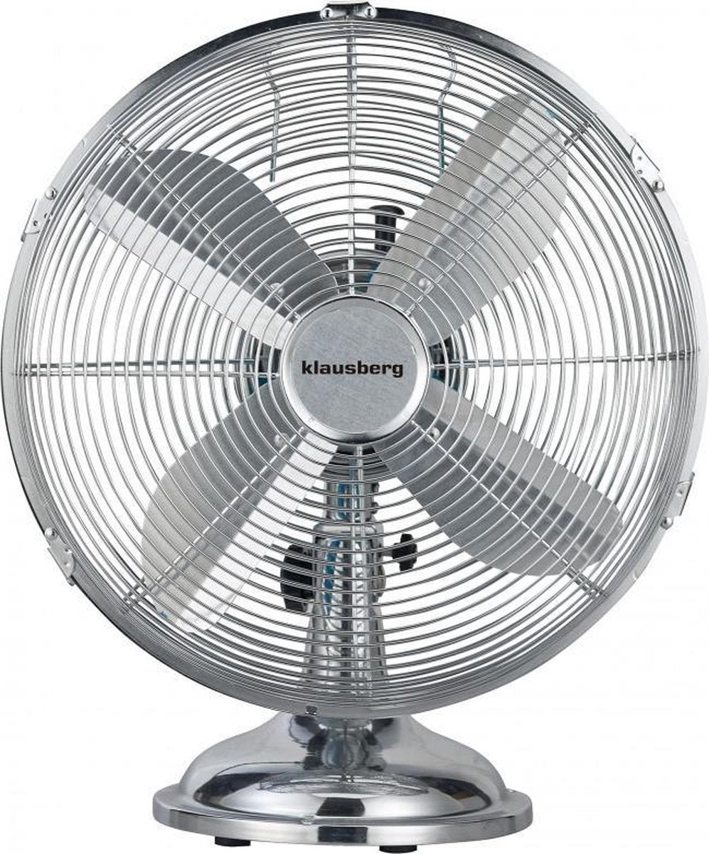 Klausberg 7537 - desk fan - chrome - 30 cm - 40W