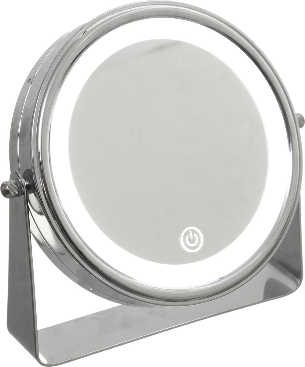 Miroir LED Atmosphera Chrome D19 cm