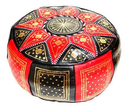 Pouffe black/red