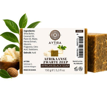 AYTiRA Afrikaanse Zwarte Zeep 150g – Natuurlijke Black Soap