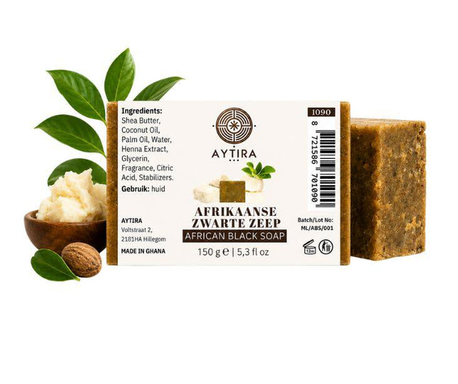 AYTiRA Afrikaanse Zwarte Zeep 150g – Natuurlijke Black Soap