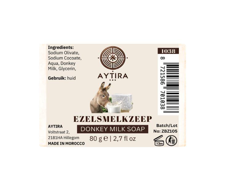 Aytira ezelsmelkzeep 80 g – milde zeep met ezelsmelk (donkey milk soap)