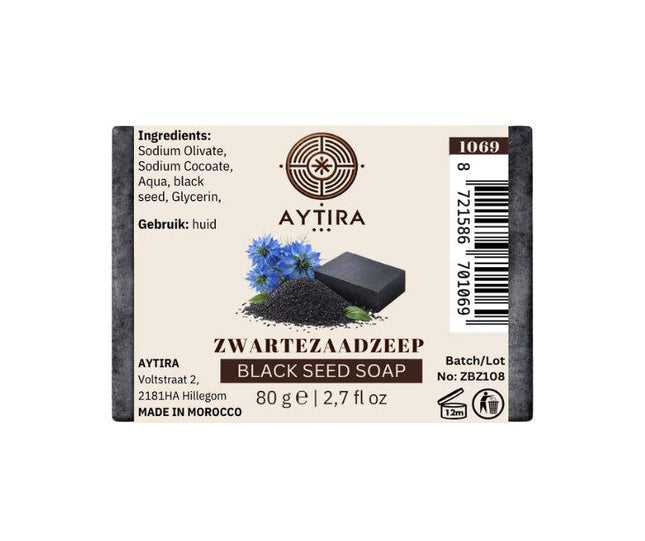 AYTiRA Zwartezaadzeep 80g – Milde Black Seed Zeep voor Huidverzorging