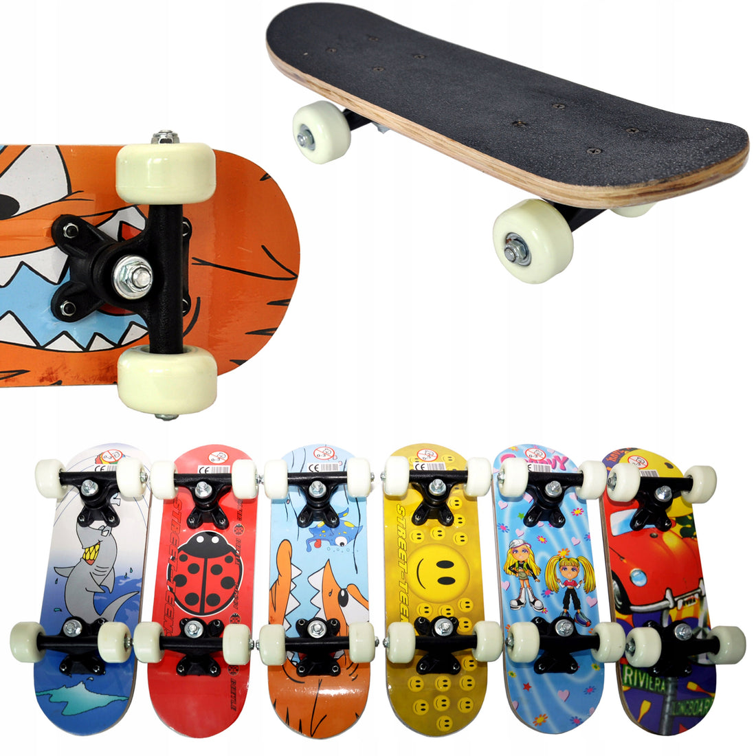 Mini-Skateboard für Kinder 43 cm – 9-lagiges Kinder-Skateboard mit rutschfestem Deck