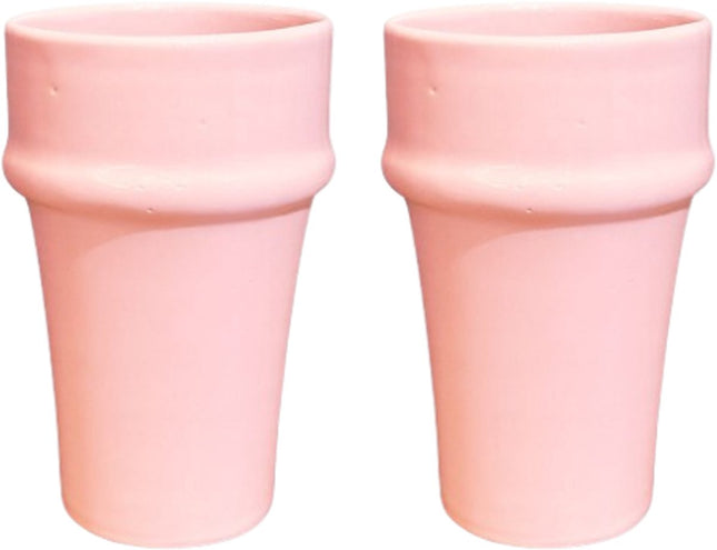 Keramieken Beker - Set van 2 – Handgemaakt – Koffiebeker - Theebeker