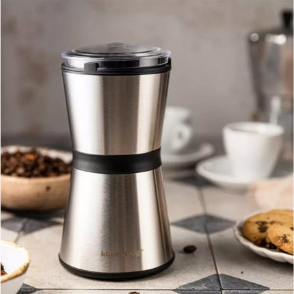 Klausberg KB7603 Elektrische Kaffeemühle – Edelstahl-Kaffeebohnebehälter und -Messer – 200W – Fein oder Grob Mahlen