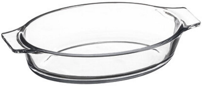 Mini-Ovale Glasschale 20 x 11 cm - Mit integrierten Griffen - Ofen- und Salatschale - Glas - Glasschale - Klein
