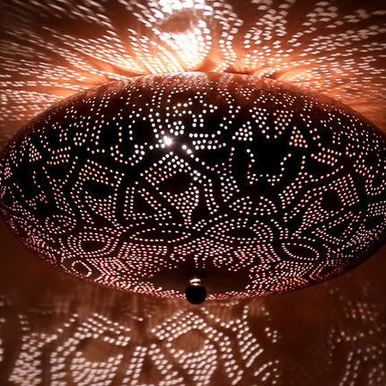 Orientalische Deckenleuchte Filigran 25 cm - Vintage Kupfer