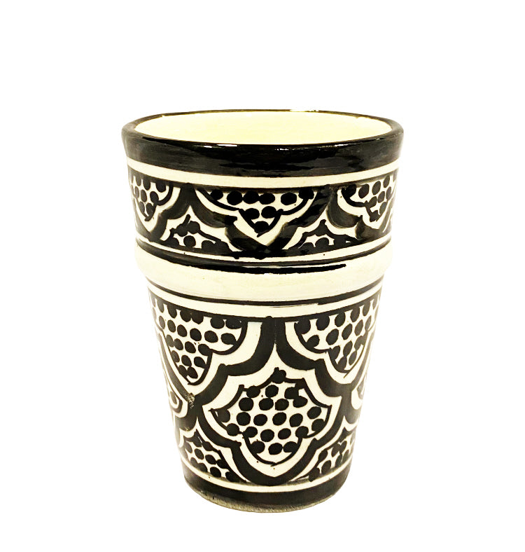 Mug marocaine - motif noir et blanc