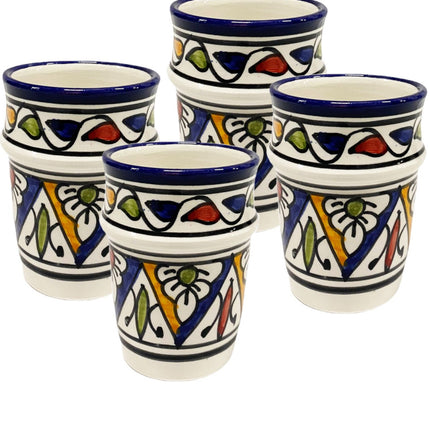 Multicolor keramiek bekers set van 4
