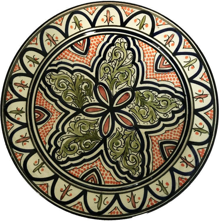 Earthenware Moroccan bowl 35 cm