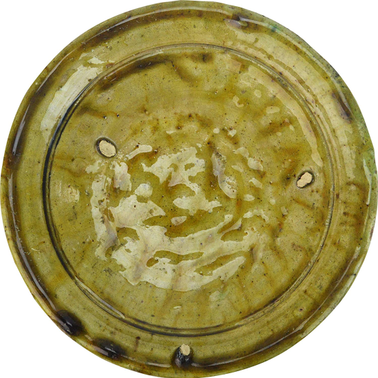 Tamegroute plate yellow Ø 18 cm