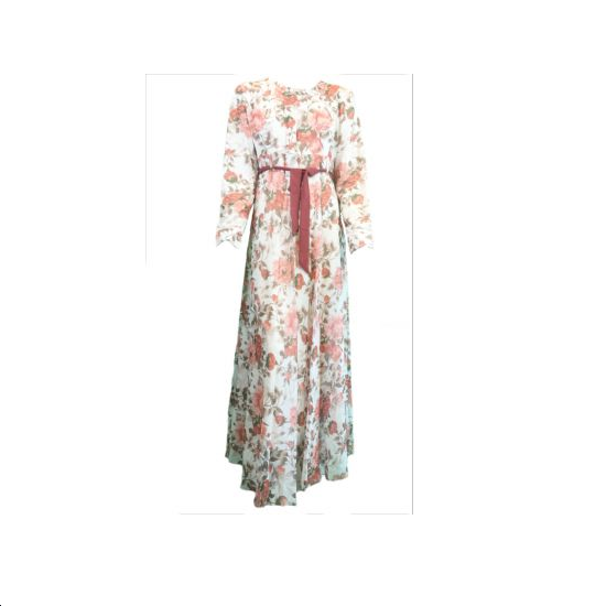 White floral abaya