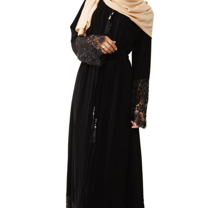 Luxuriöse Spitzen-Abaya
