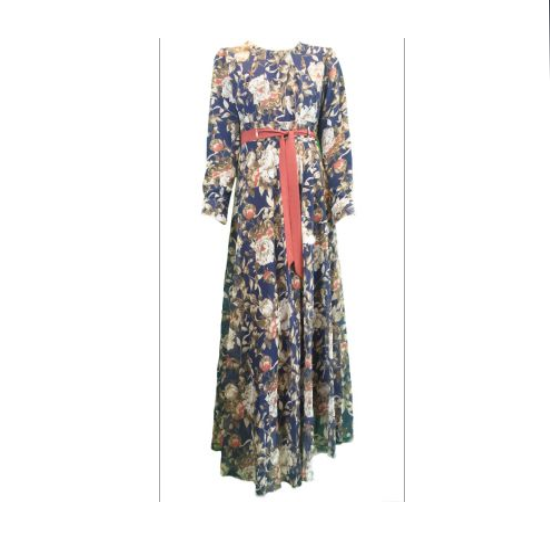 Floral Abaya blue