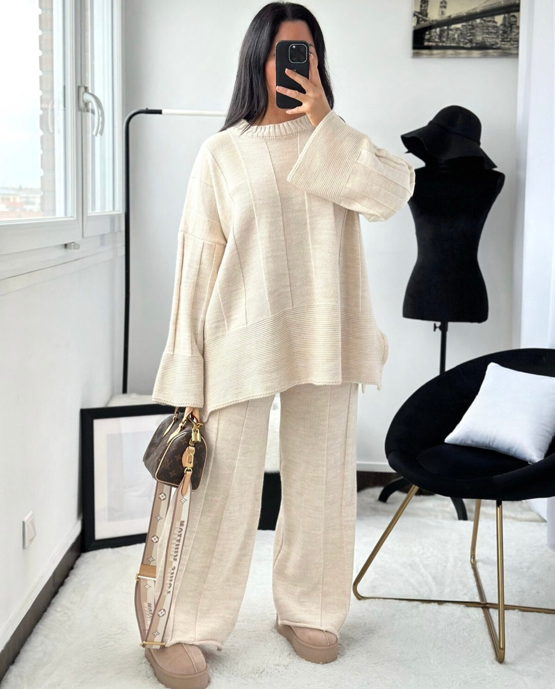 Nina Twinset – Ensemble Confortable Oversize – Taille Unique