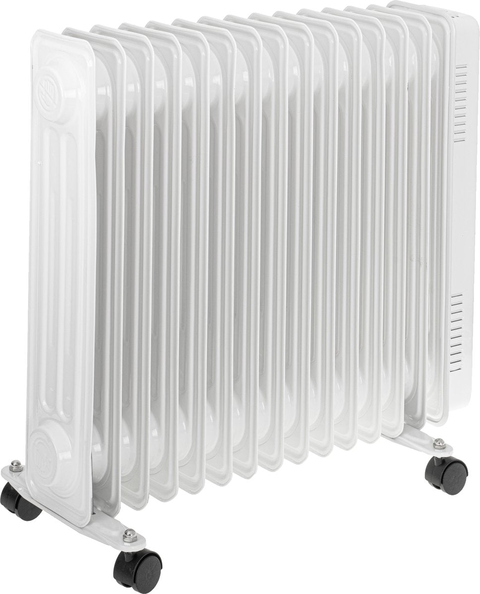 Radiateur électrique à bain d'huile, Huile, 15 ailettes, Intérieur, Sol