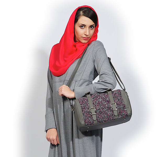 Feather Grey Abaya