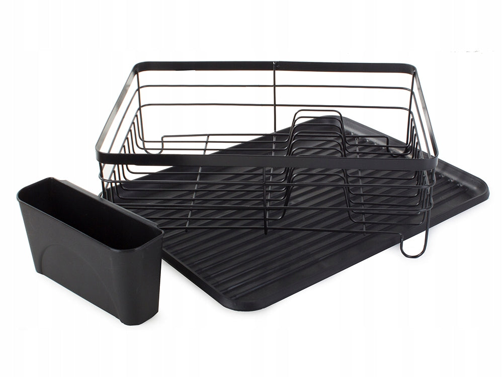 Afdruiprek met afneembare lekbak – droogrek keuken met bestekhouder – foto 3