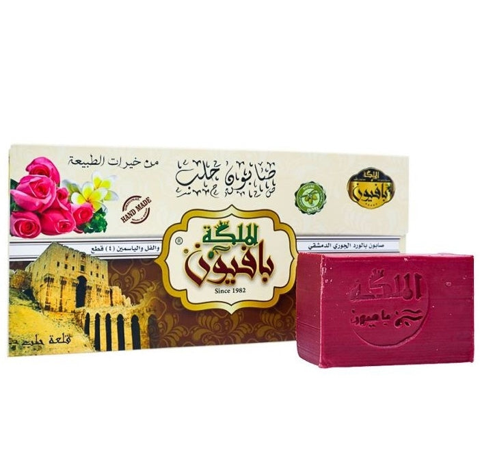Savon AL MALIKA rose de Damas lot de 4