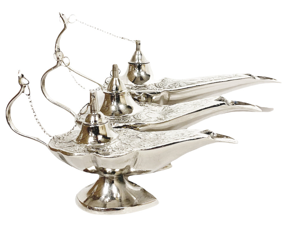 Aladdin wonderlamp van brons – handgemaakte sprookjeslamp, 13, 16 of 18 cm – foto 11