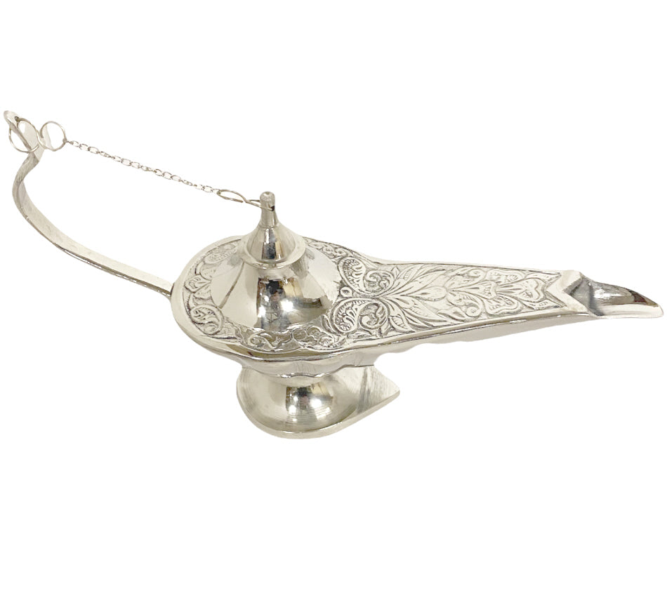 Aladdin wonderlamp van brons – handgemaakte sprookjeslamp, 13, 16 of 18 cm – foto 10