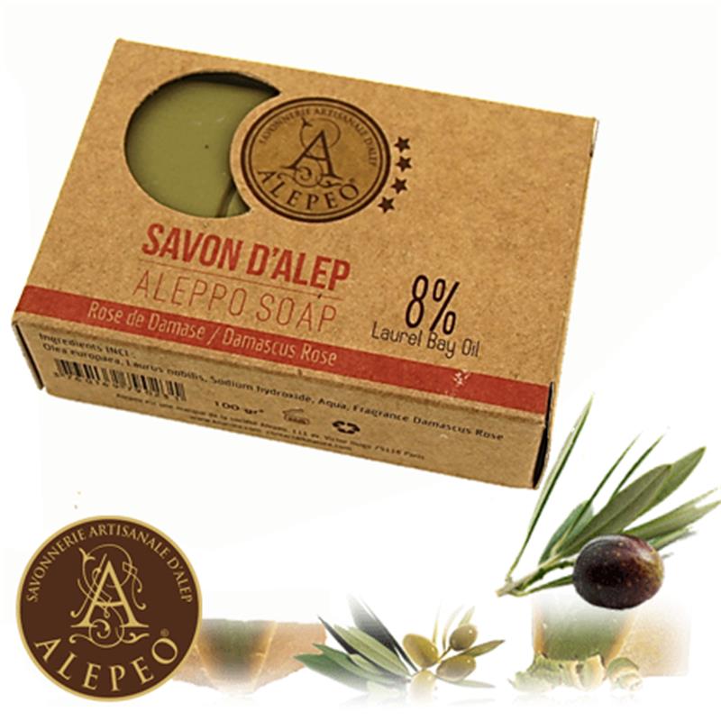 Savon d'Alep rose de Damas